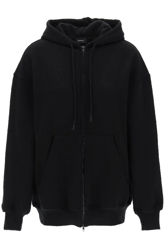 Time-Limited Offer Oversized Zip-up Hoodie  - Black