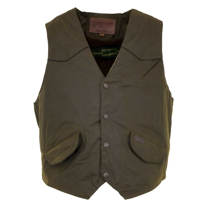 Big Savings Outback Trading Company® Men's Cliffdweller Brown Oilskin Vest 2155-BNZ