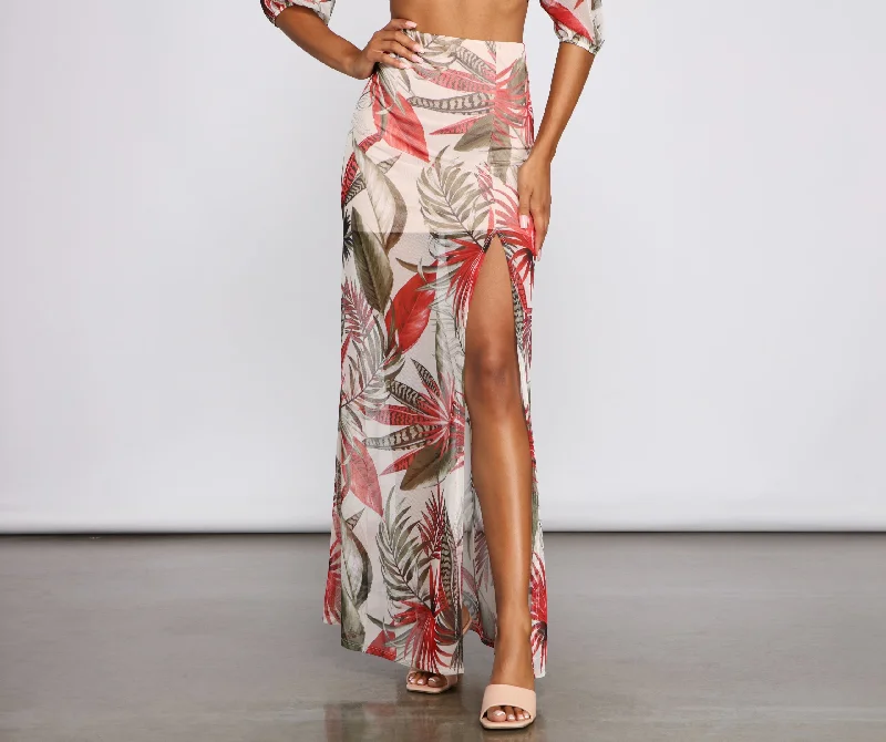 Deal of the Week Tropic Dreams Mesh Maxi Skirt