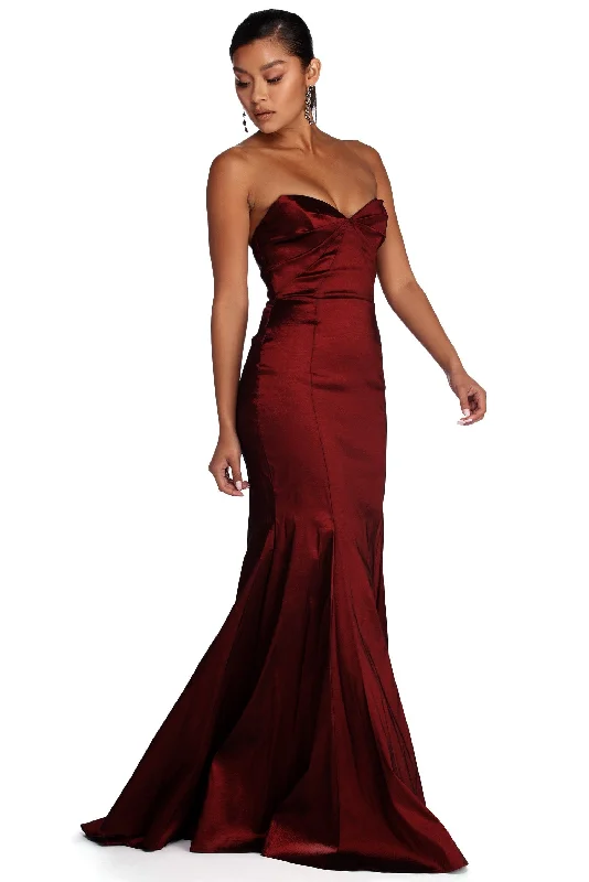 Stock Up and Save Brielle Formal Taffeta Sweetheart Dress