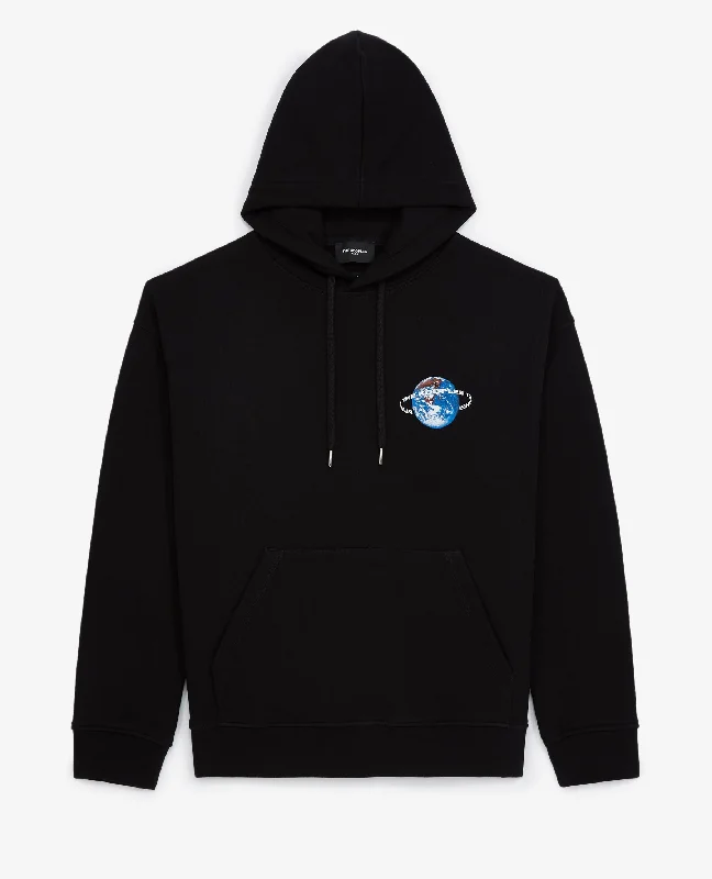 Don't Wait Hoodie With Planet Logo | Men | Black