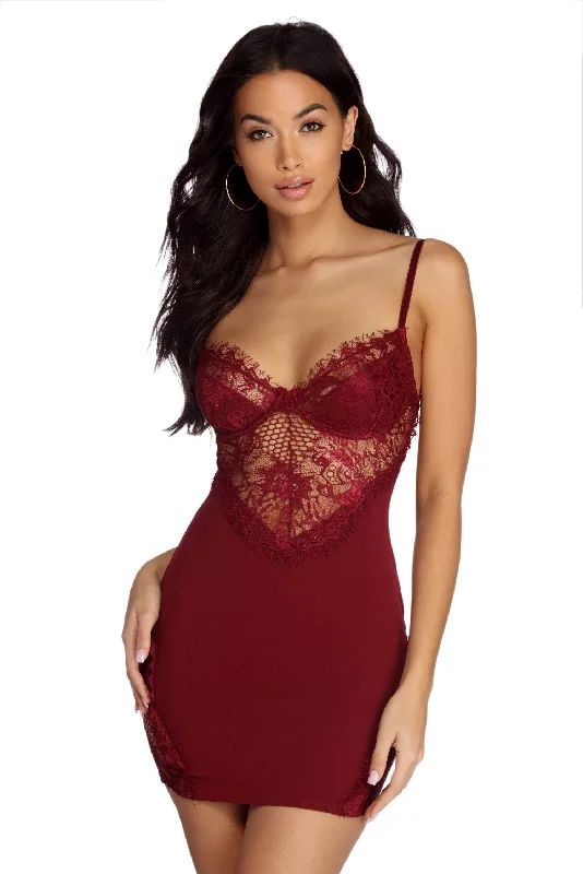 Special Discount Tease Of Lace Bustier Dress