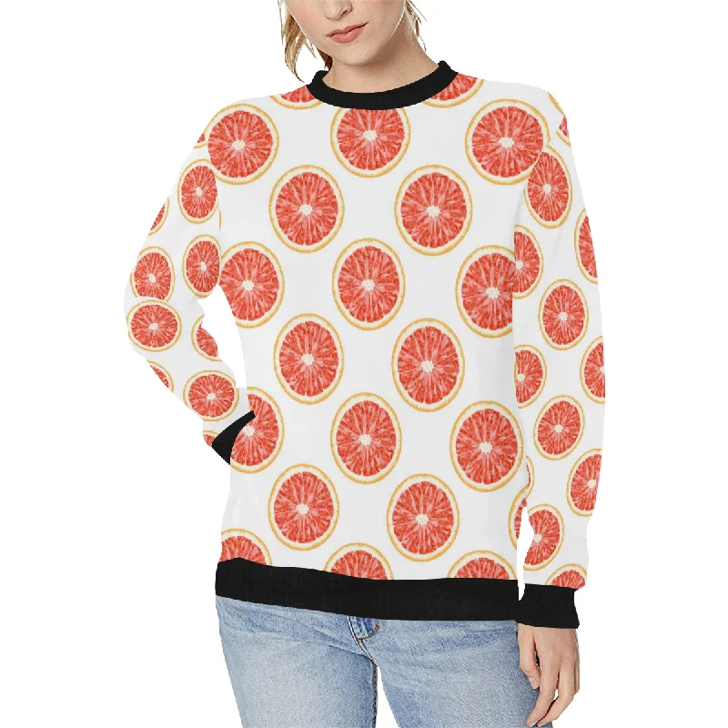 Exclusive Preview Grapefruit pattern Women's Crew Neck Sweatshirt
