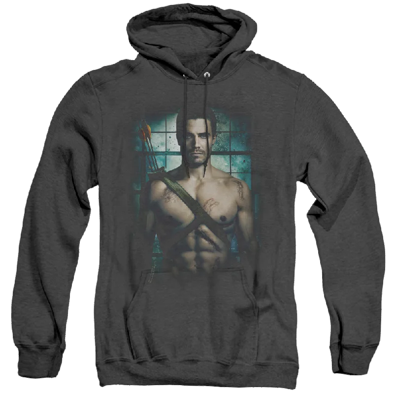 Markdowns Arrow The Television Series Shirtless - Heather Pullover Hoodie