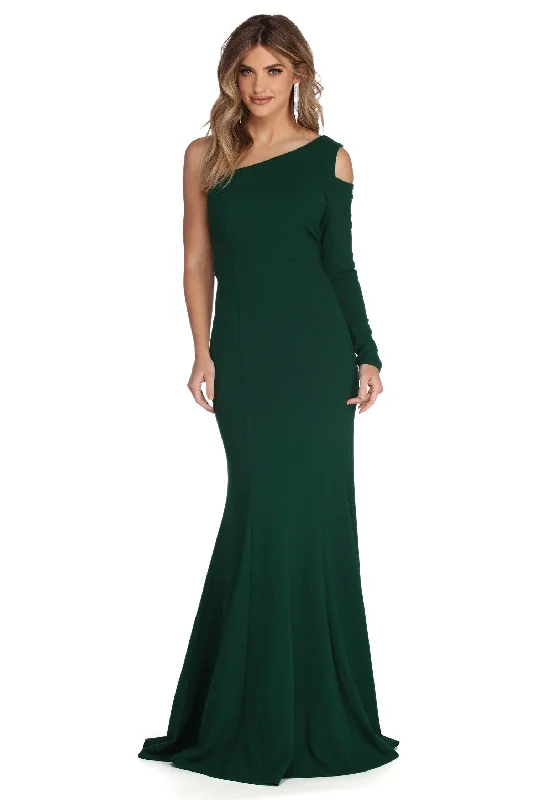 Deal Dash Brooke Formal One Shoulder Mermaid Dress