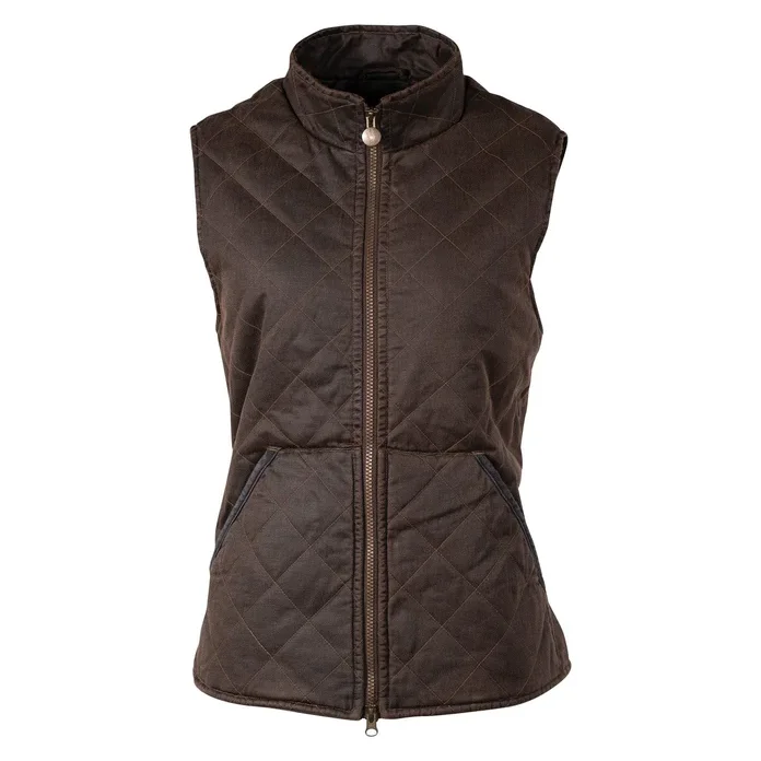 Special Buy Outback Trading Co® Ladies Roseberry Brown Zipper Vest 29698-BNR