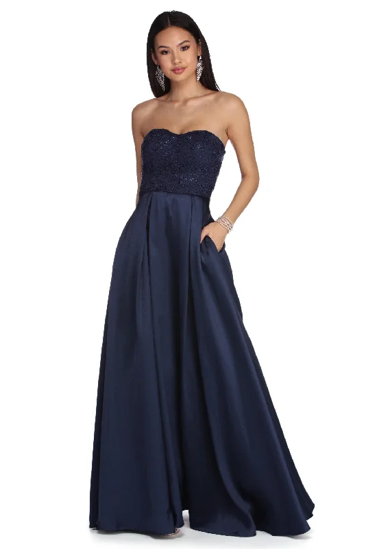 Unbeatable Prices Laurie Lace And Satin Ball Gown