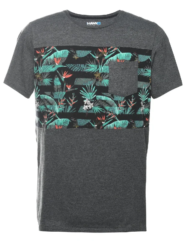 Deal of the Week Foliage Printed T-shirt - L