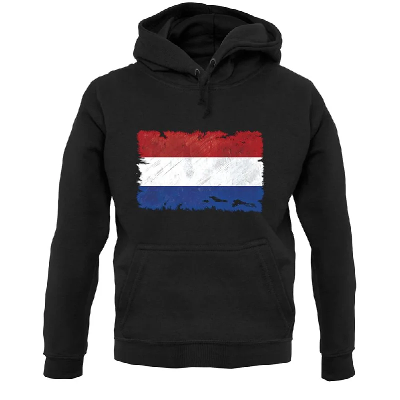 Act Now Netherlands Grunge Style Flag Unisex Hoodie