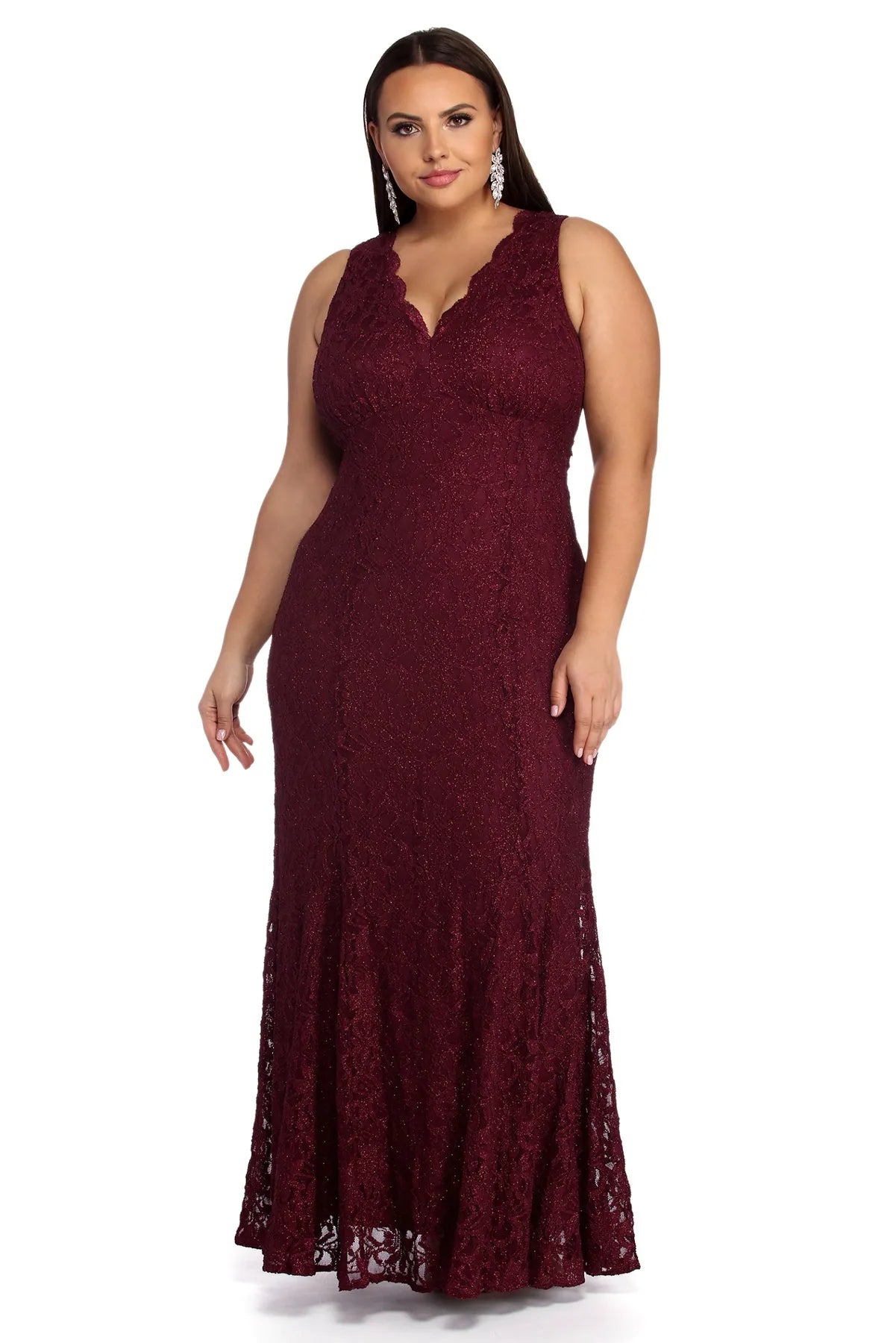 Holiday Sale Plus Nicki Formal Glitter Dress