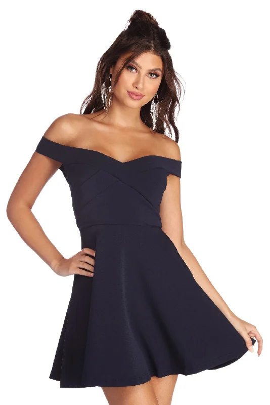 Online Exclusive Cross Over Skater Dress