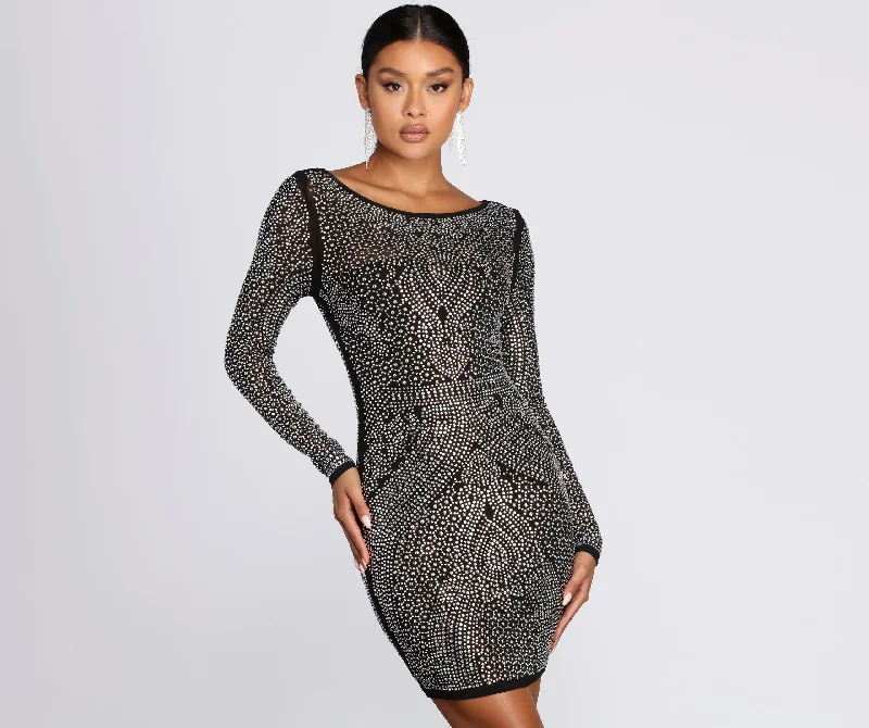 Exclusive Deal On One Studded Mini Dress