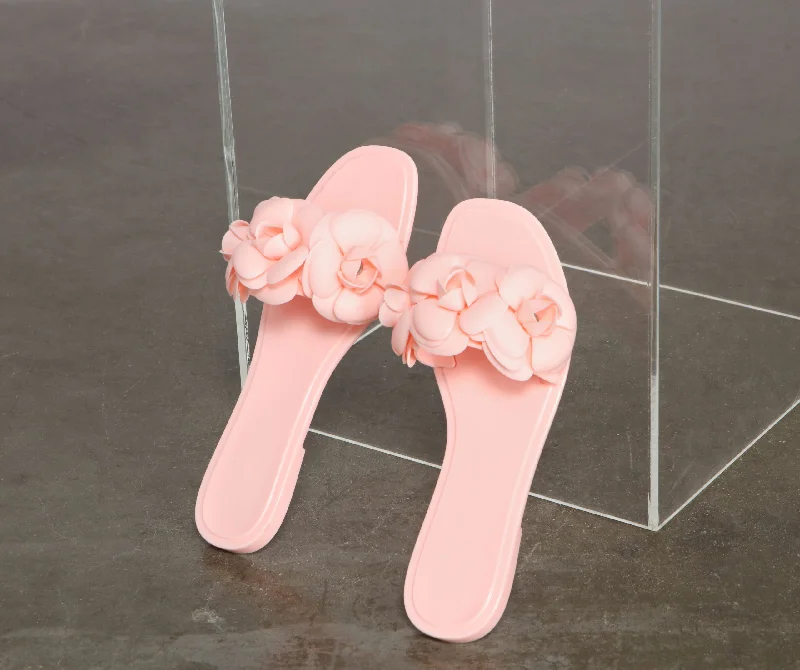 Shop and Save Floral Glam Square Toe Sandals