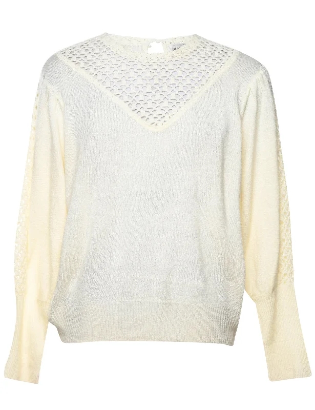 Shop and Save Off White Jumper - L
