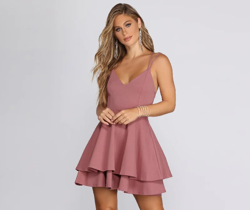 Super Deal Layer Cake X-Back Skater Dress