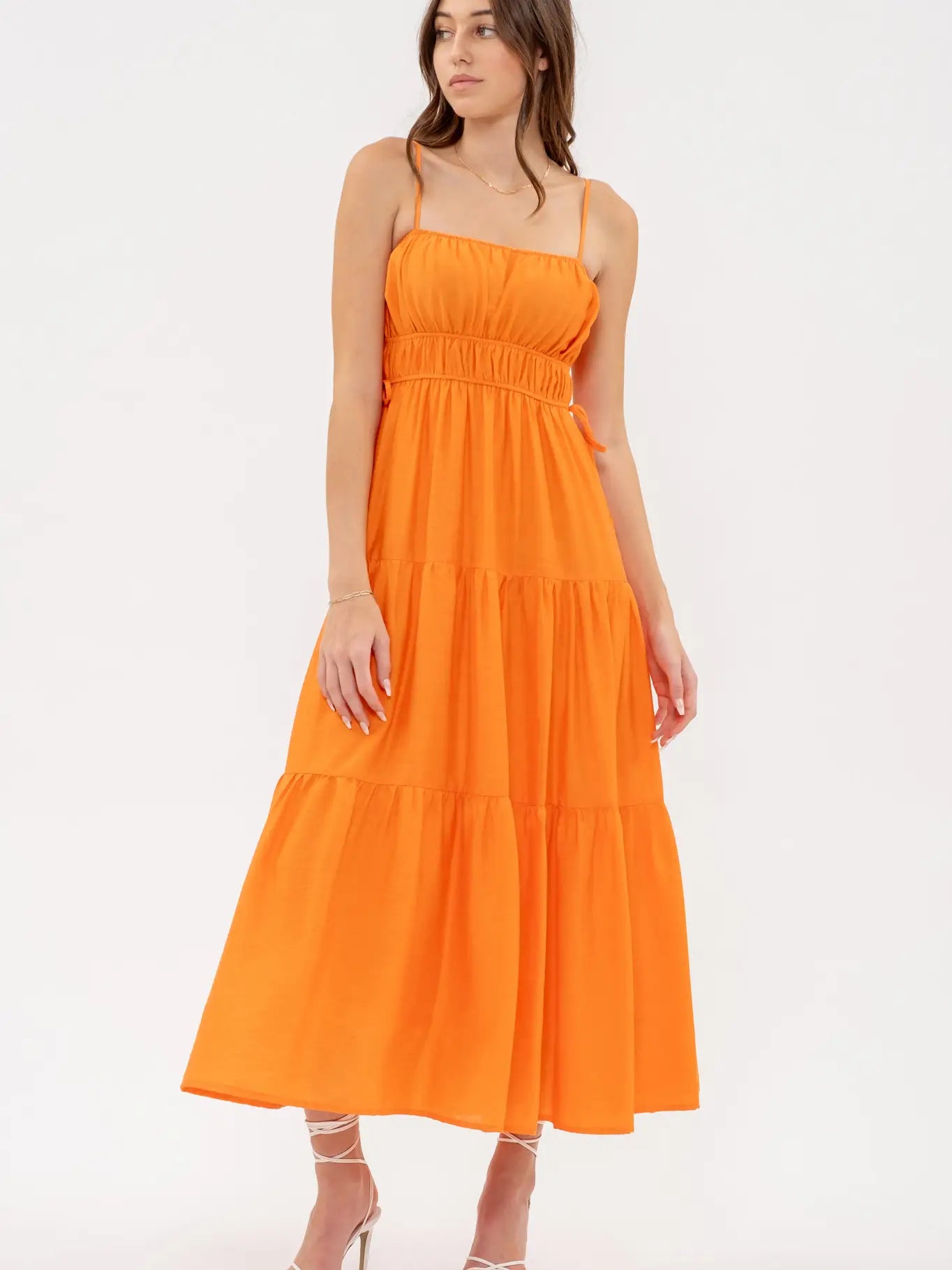 Today’s Special Orange Tea Time Dress