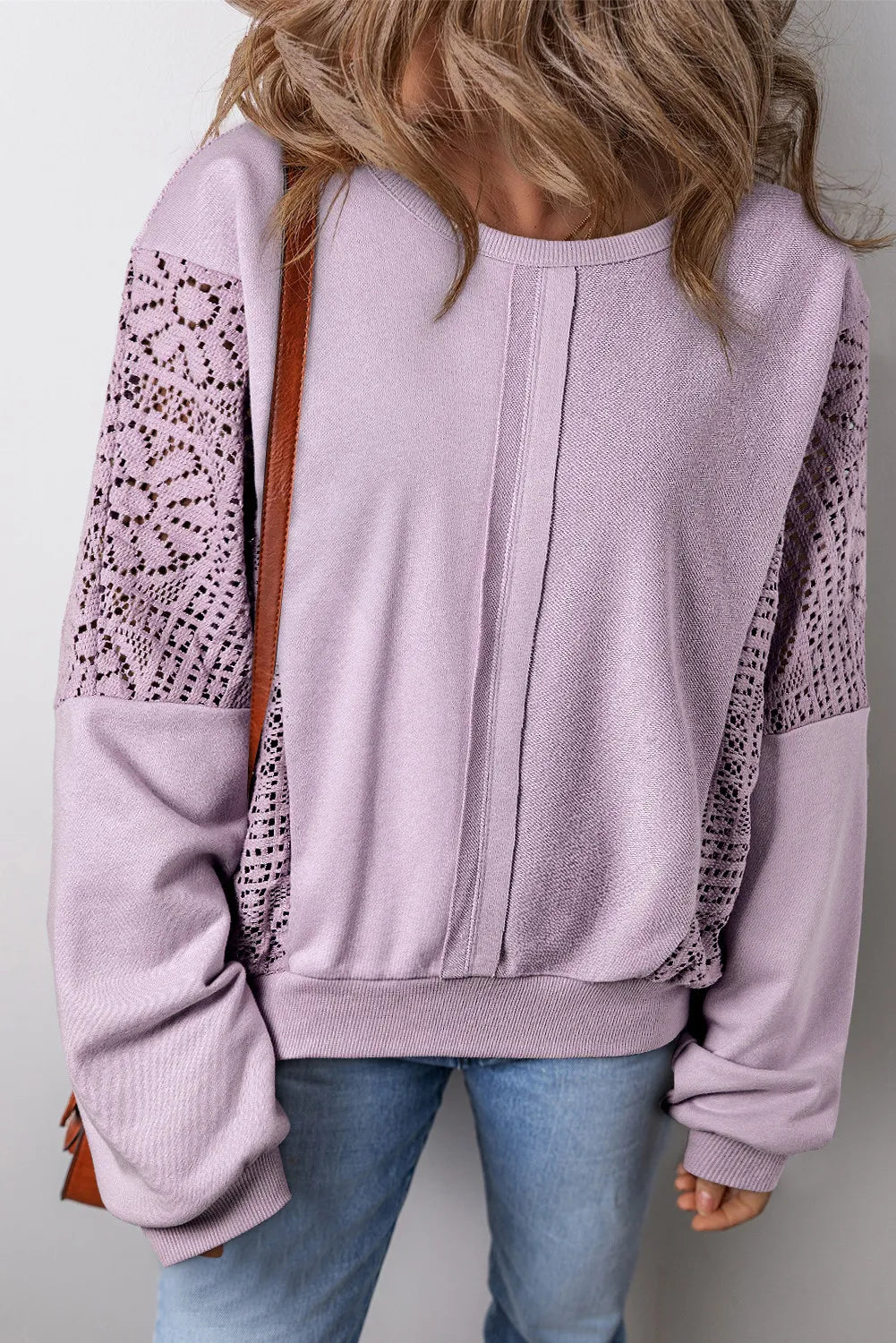 Deal Explosion Openwork Long Sleeve Sweatshirt