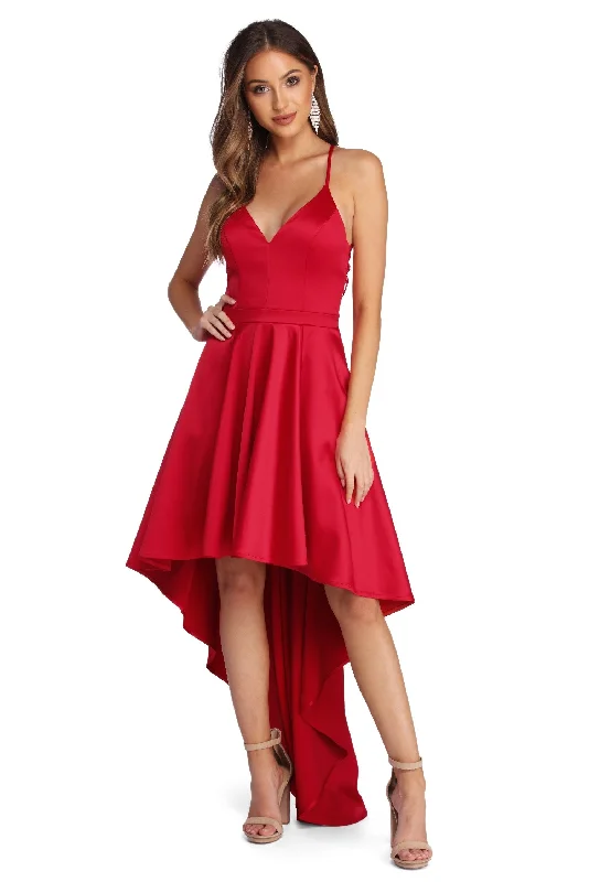 Super Bargain Tabatha High Low Crochet Dress
