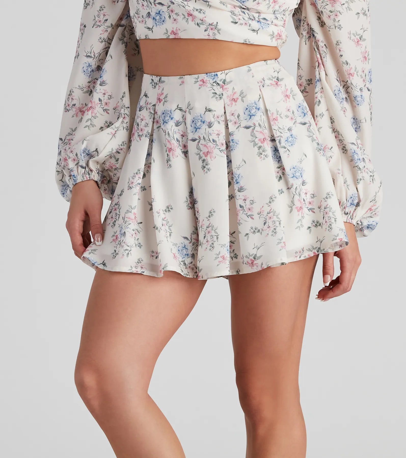 Weekend Deal Secret Garden Chiffon Flowy Shorts