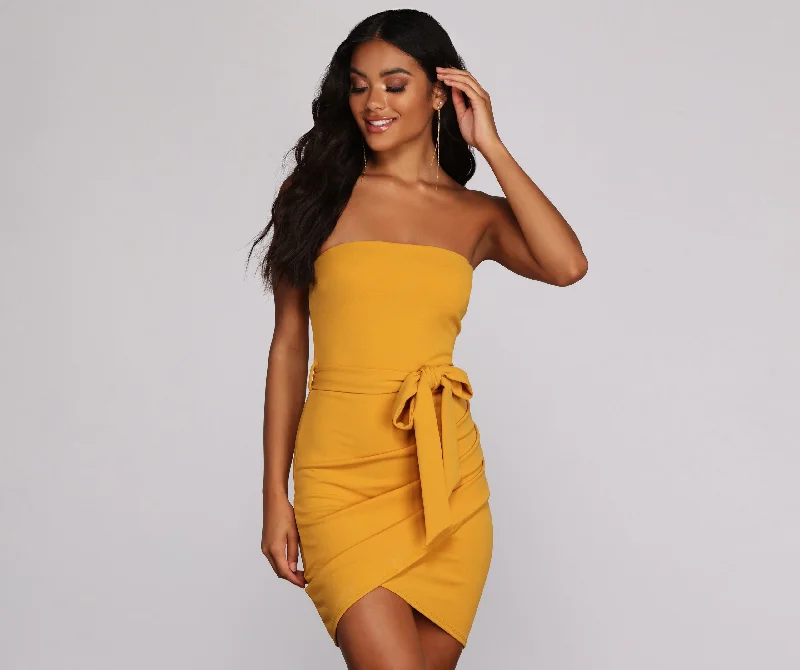 Limited Time Tied With Style Mini Dress
