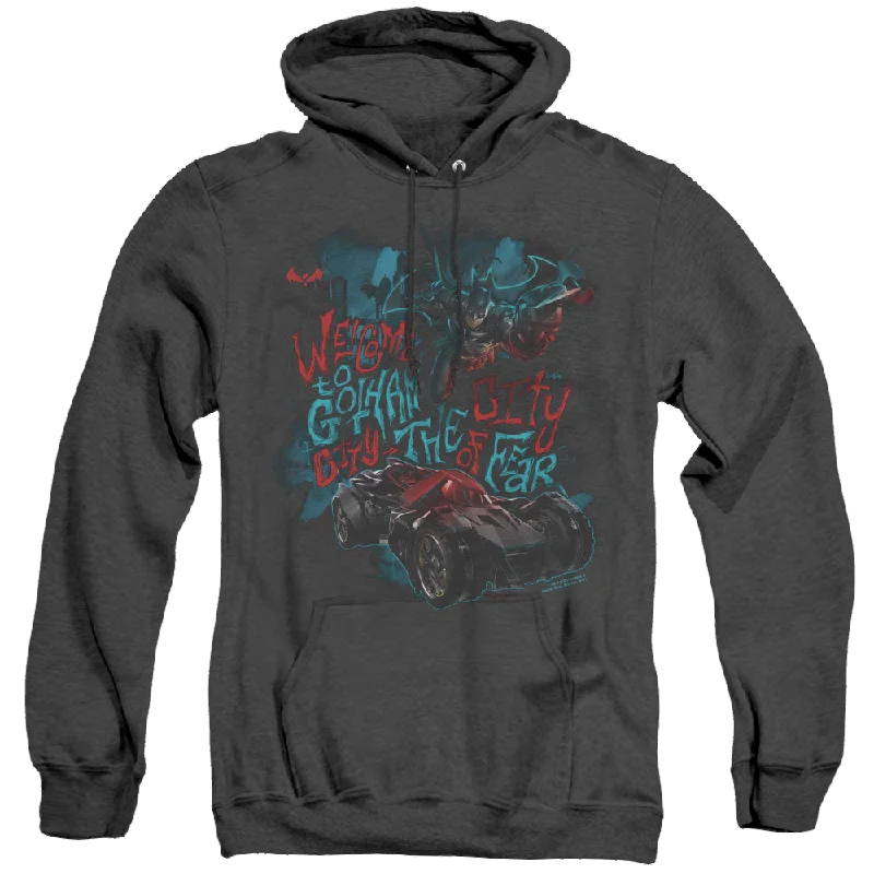 Stock Clearance Batman Arkham Knight City Of Fear - Heather Pullover Hoodie