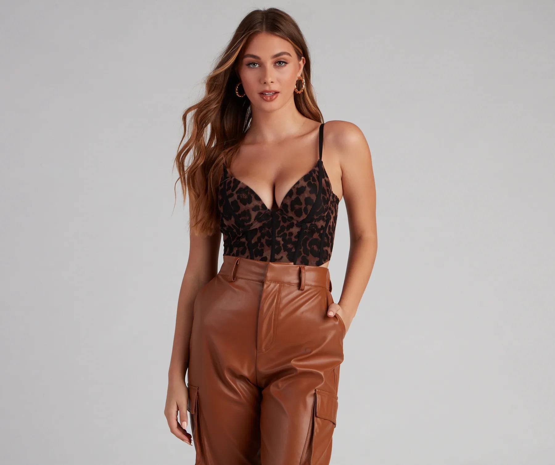 Buy Now So Fierce Leopard Mesh Bustier