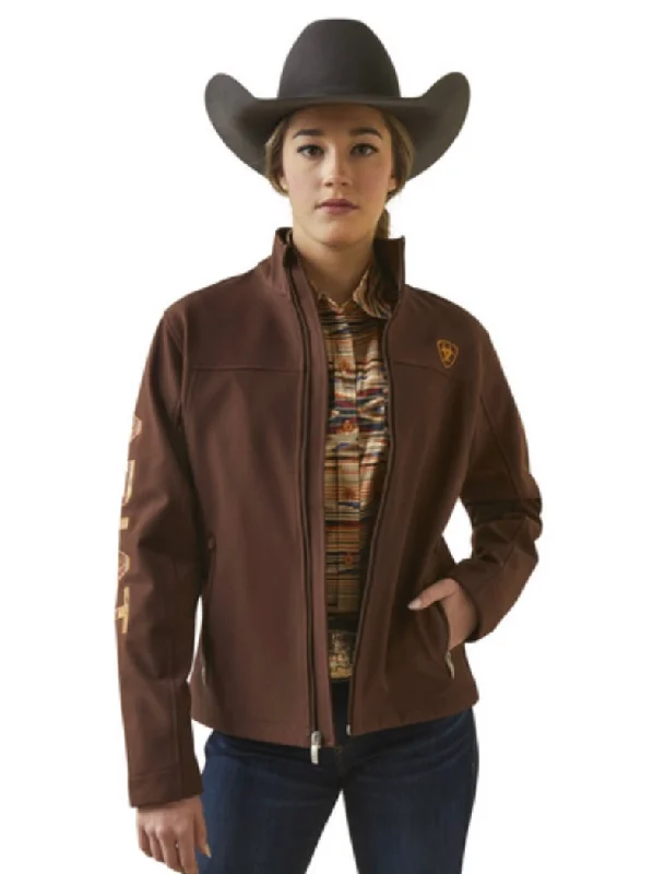 Markdown Madness Ariat Women's Team Logo Softshell Chimayo Jacket-Chocolate