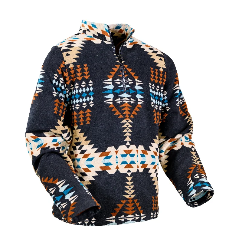 Bargain Prices Outback Trading® Company Men's Charlie Henley Aztec Black Jacket 48736-BLK