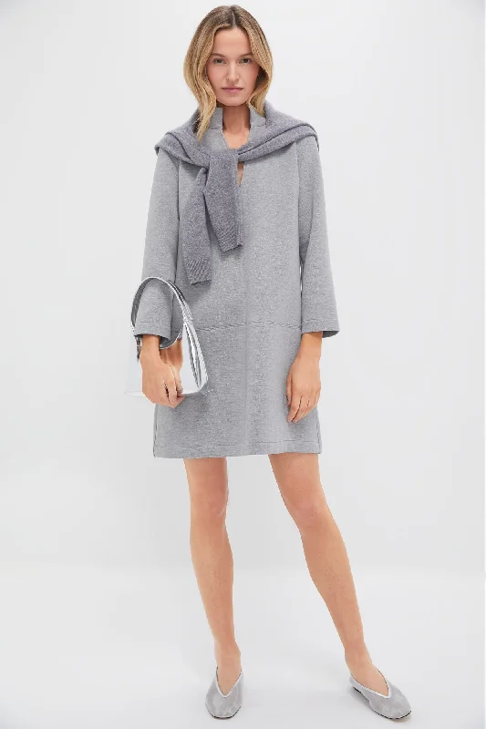Exclusive Access Gray Herringbone Clifton Dress