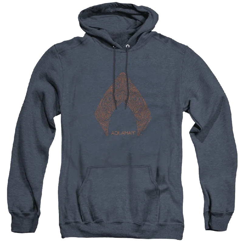Reduced Prices Aquaman Movie Aqua Paisley - Heather Pullover Hoodie