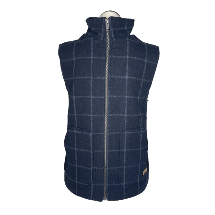 Clearance Sale Panhandle Men's Plaid Wool Indigo Blue Vest DM98C01465
