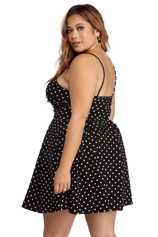 Can't Miss Plus Polka Dot Skater Dress