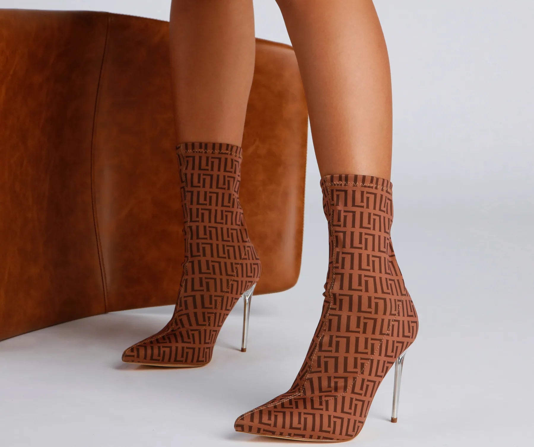 Today’s Deal Greek Key Stiletto Booties