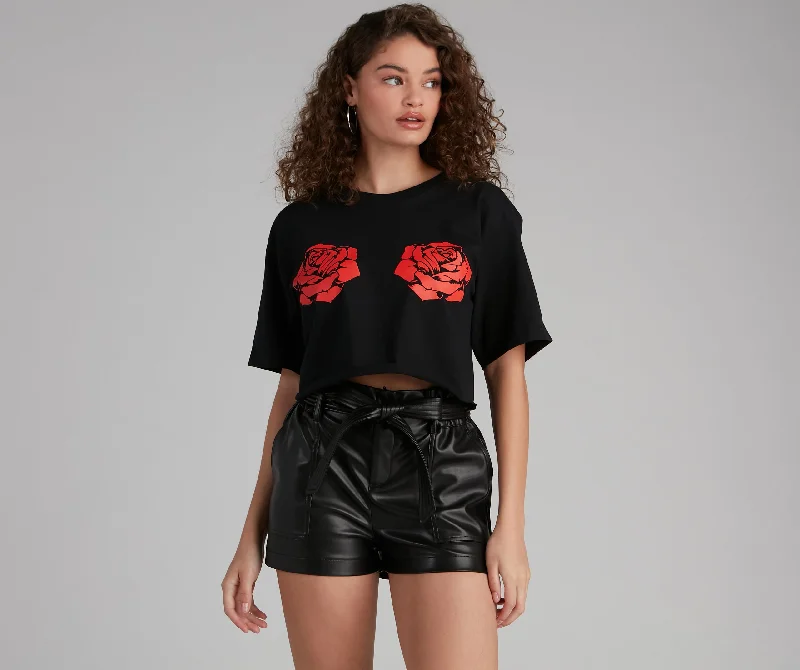 Low Prices Roses Please Cutoff Graphic Tee