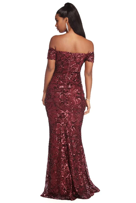 Overstock Talia Formal Sequin Long Dress