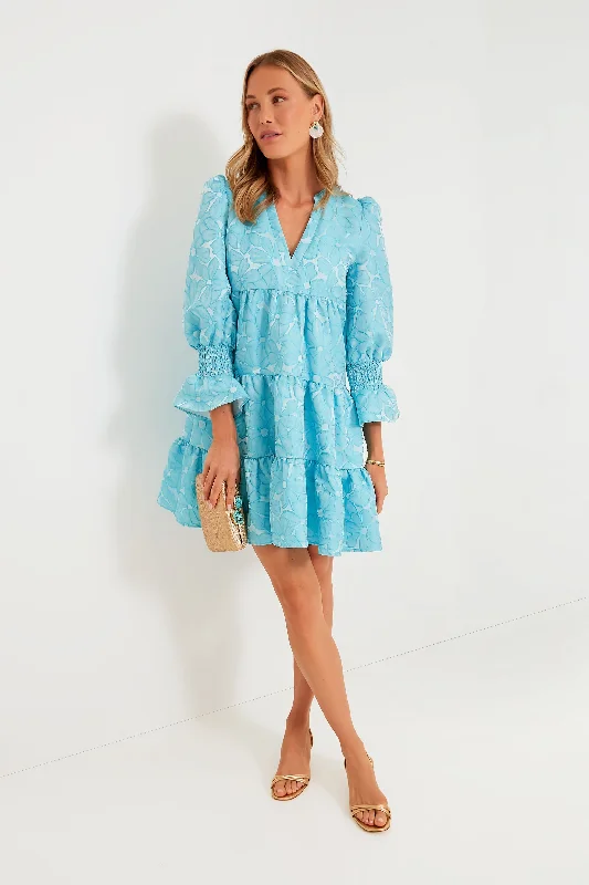 Final Sale Blue Daisy Jacquard Kenzo Dress