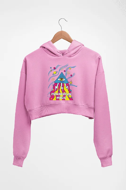 Crazy Savings Psychedelic Music Crop HOODIE FOR WOMEN