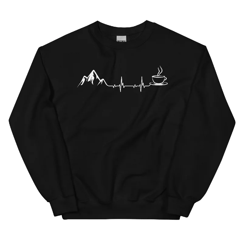 Great Bargains Herzschlag - Berge Und Kaffee - Sweatshirt (Unisex)