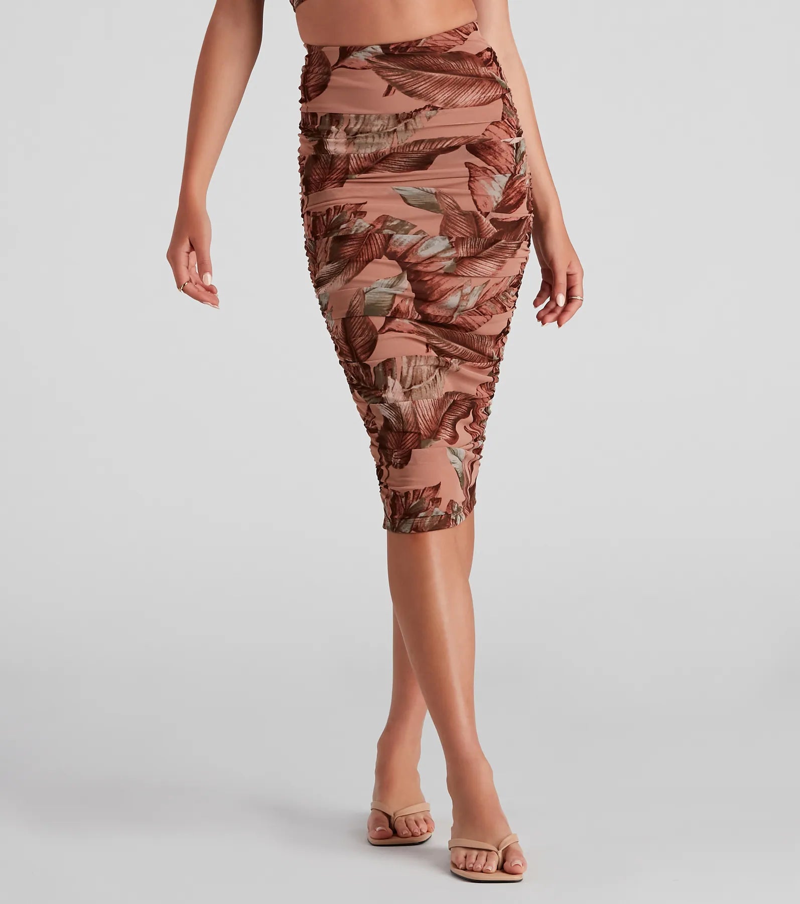 Holiday Sale Bring The Heat Printed Midi Skirt