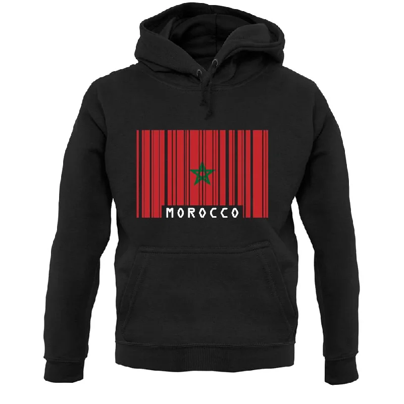 Act Now Morocco Barcode Style Flag Unisex Hoodie