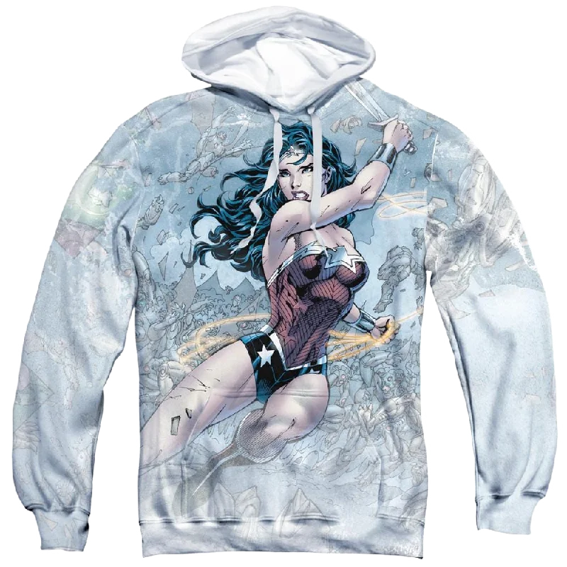Markdown Madness Wonder Woman Wonder Warrior - All-Over Print Pullover Hoodie