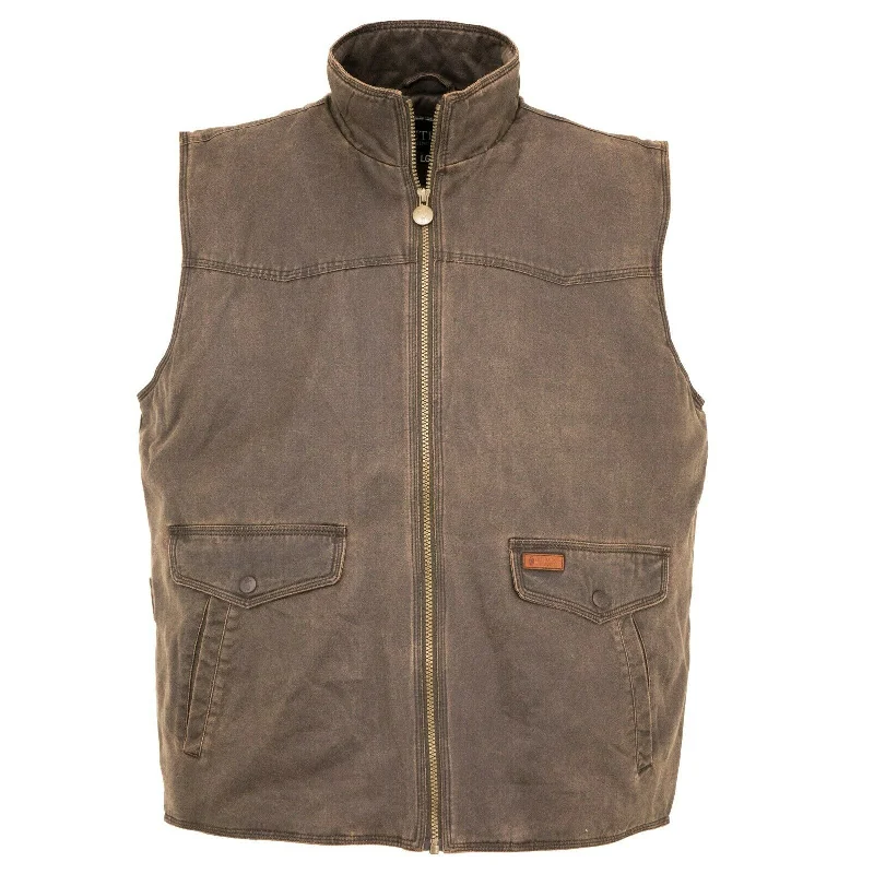 Super Deal Outback Trading Company® Men's Landsman Brown Vest 2803-BRN