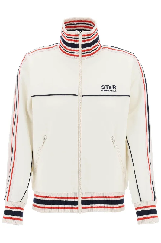 Price Cut 'track Sweatshirt With Contrasting Hem Edges  - White