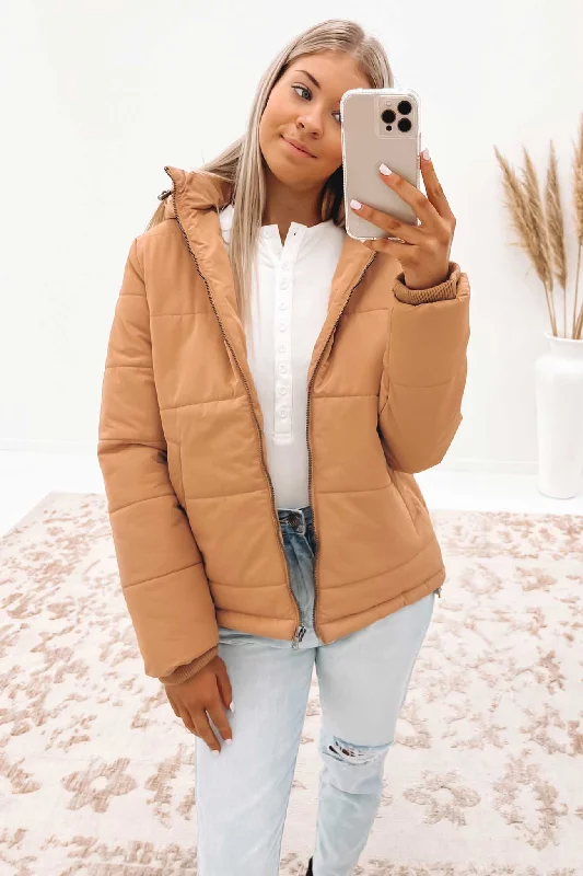 Clearance Items Essentials Puffer Jacket Tan