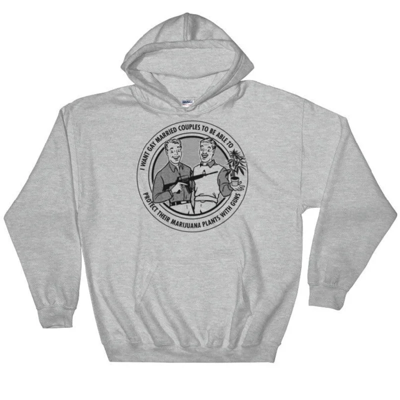 Special Promotion I Want Gay Married Couples to Protect Their Marijuana Plants With Gun Hooded Sweatshirt Special Promotion I Want Gay Married Couples to Protect Their Marijuana Plants With Gun Hooded Sweatshirt