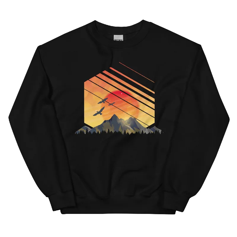 Midnight Madness Sonnenaufgang Alpen - Sweatshirt (Unisex)