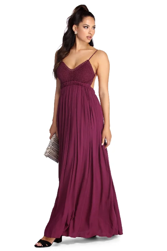 Loyalty Reward Crochet Cutie Maxi Dress