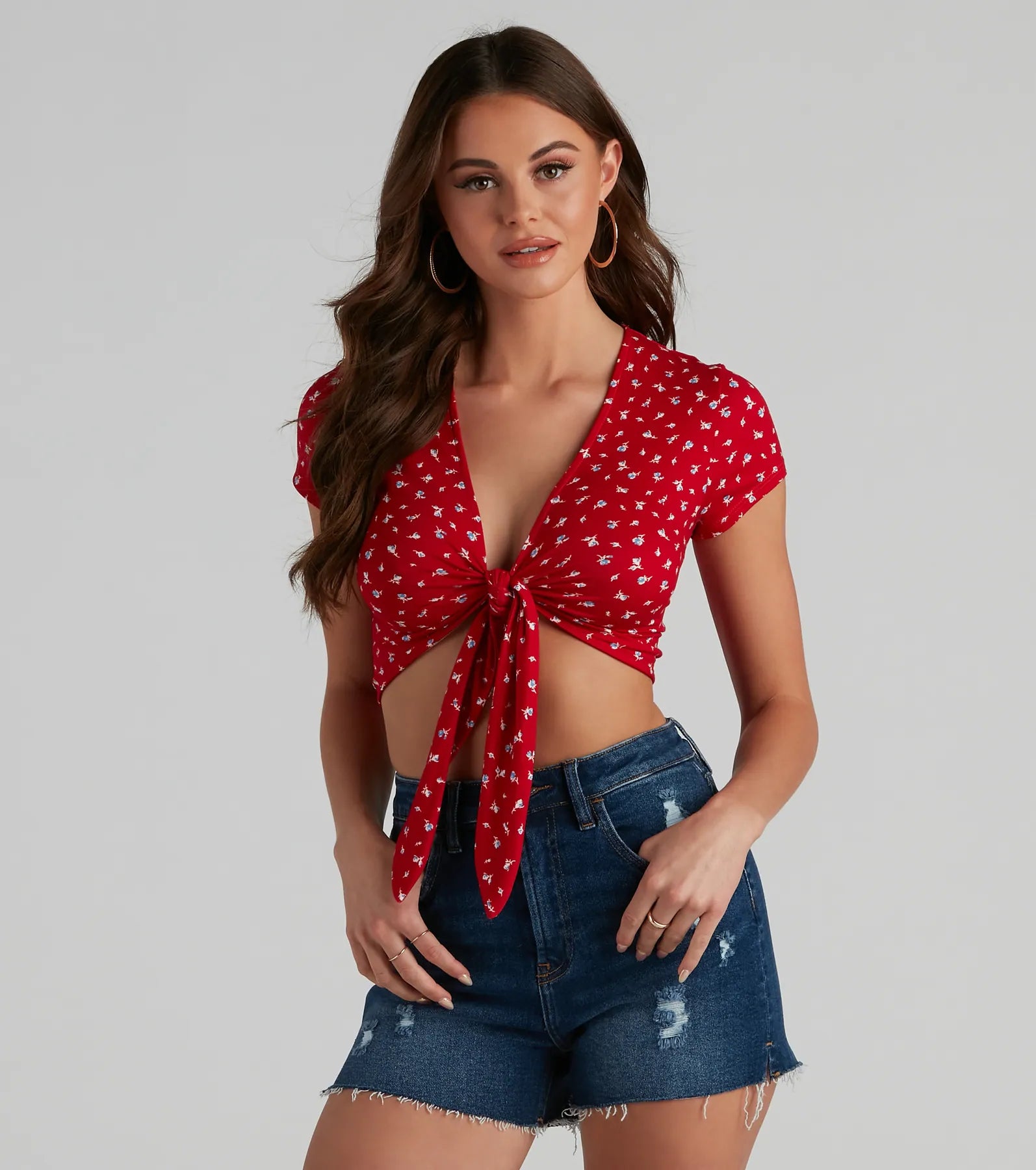Mega Deal Best Buds Tie-Front Top