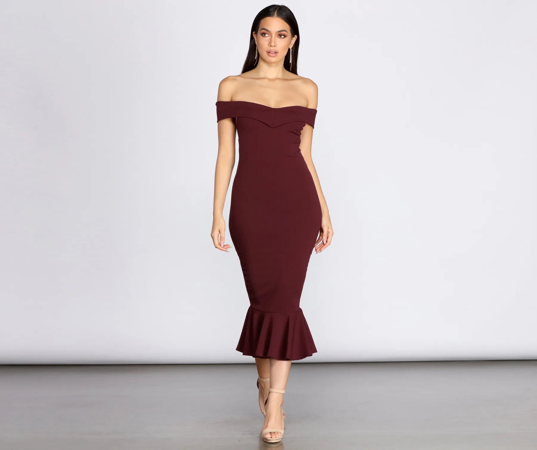 Crazy Deals Will You Be My Sweetheart Midi Trumpet Dress