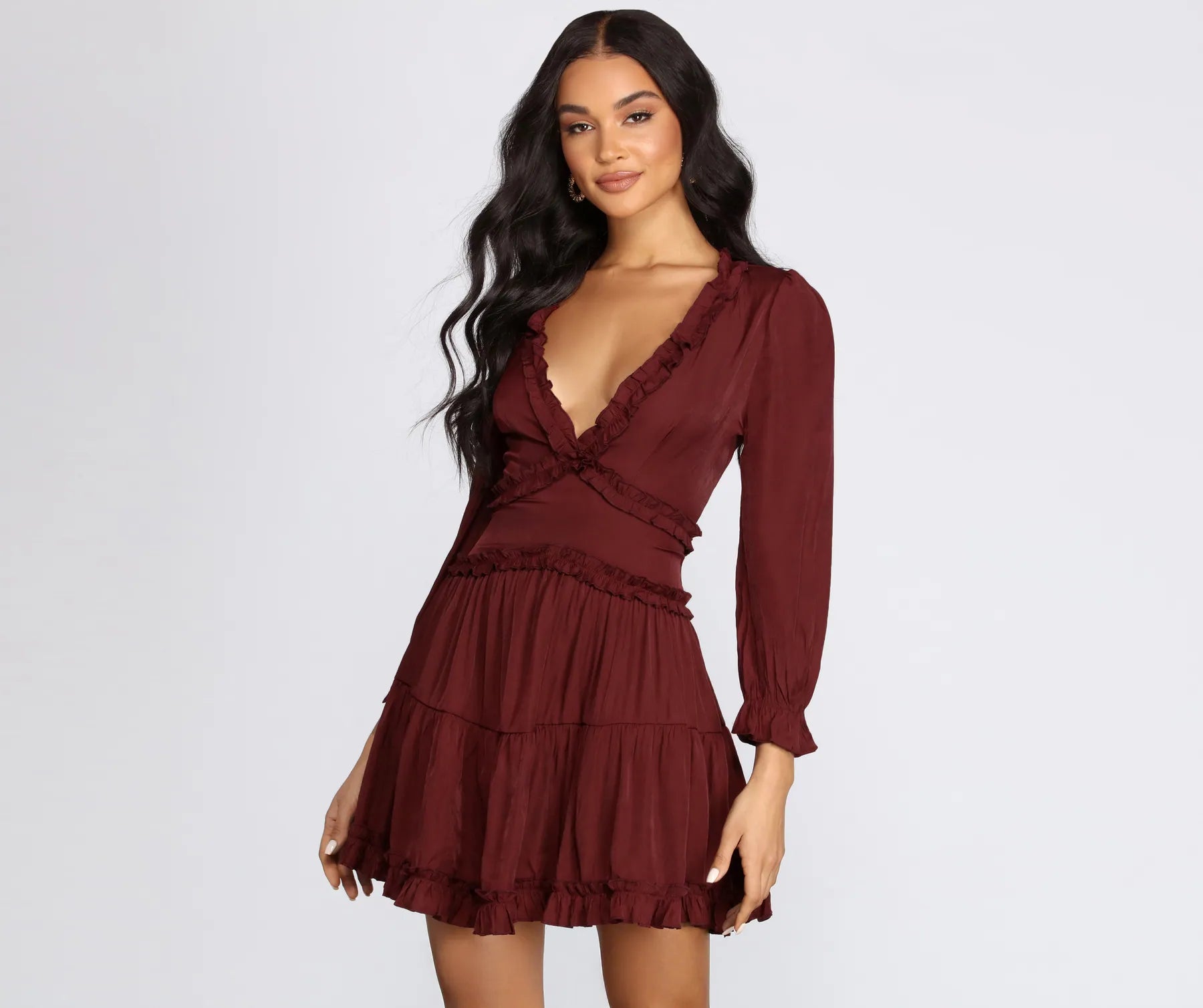 Reduced Prices All Over Ruffled Skater Dress